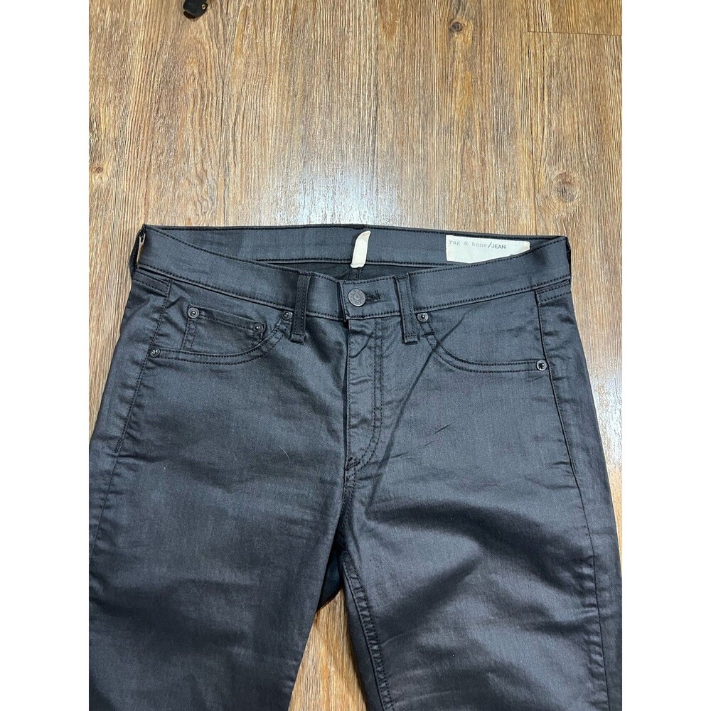 Rag & Bone Womens Black Mid Rise Skinny Leg Legging Black Cotton Size 30 - Picture 2 of 11